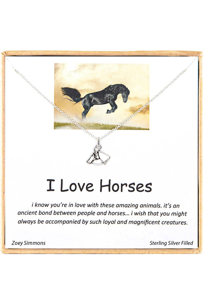 I Love Horses' Boxed Charm Necklace - SF