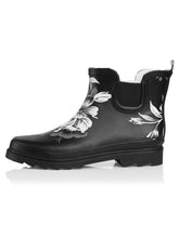 Load image into Gallery viewer, NORTY Womens 6&quot; Ankle Rain Boots 41809 Black Floral Matte
