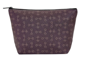 "Lila" Snaffle Bits Large Cosmetic Pouch