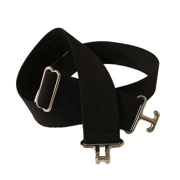 Thin Black/Silver Elastic Belt