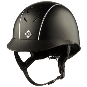 Charles Owen Ayrbrysh Helmet w/ Black Chrome Pinstripe