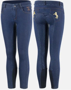 Annika Kid’s Denim Breeches - Dark Denim
