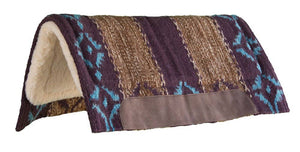 Wool Blend Blanket Top Saddle Pad with Wear Leathers