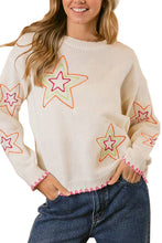 Load image into Gallery viewer, Star Embroidered Sweater
