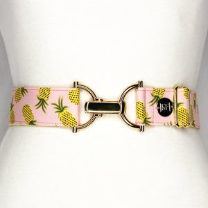 Pineapples - Pink-adjustable belt-one size fits most