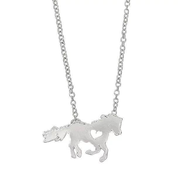 Pony with Heart Necklace w/ Horse Head Gift Box