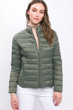 Load image into Gallery viewer, Lightweight Padded Zip Up Jacket:SAGE
