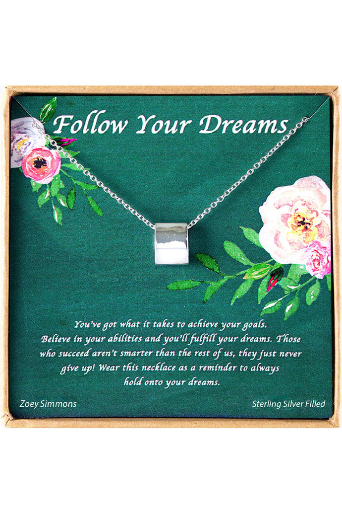 Follow Your Dreams' Boxed Charm Necklace - SF