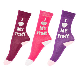 Children's I love My Pony - single sock assorted