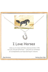 I Love Horses' Boxed Charm Necklace - SF