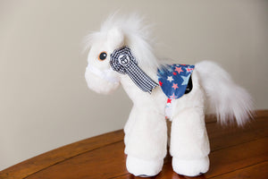 ENGLISH - SMALL CLASSIC PLUSH HORSE - Popcorn