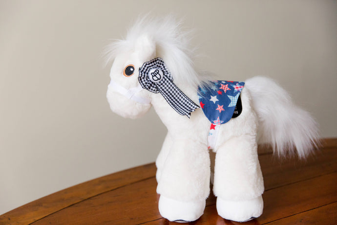 ENGLISH - SMALL CLASSIC PLUSH HORSE - Popcorn