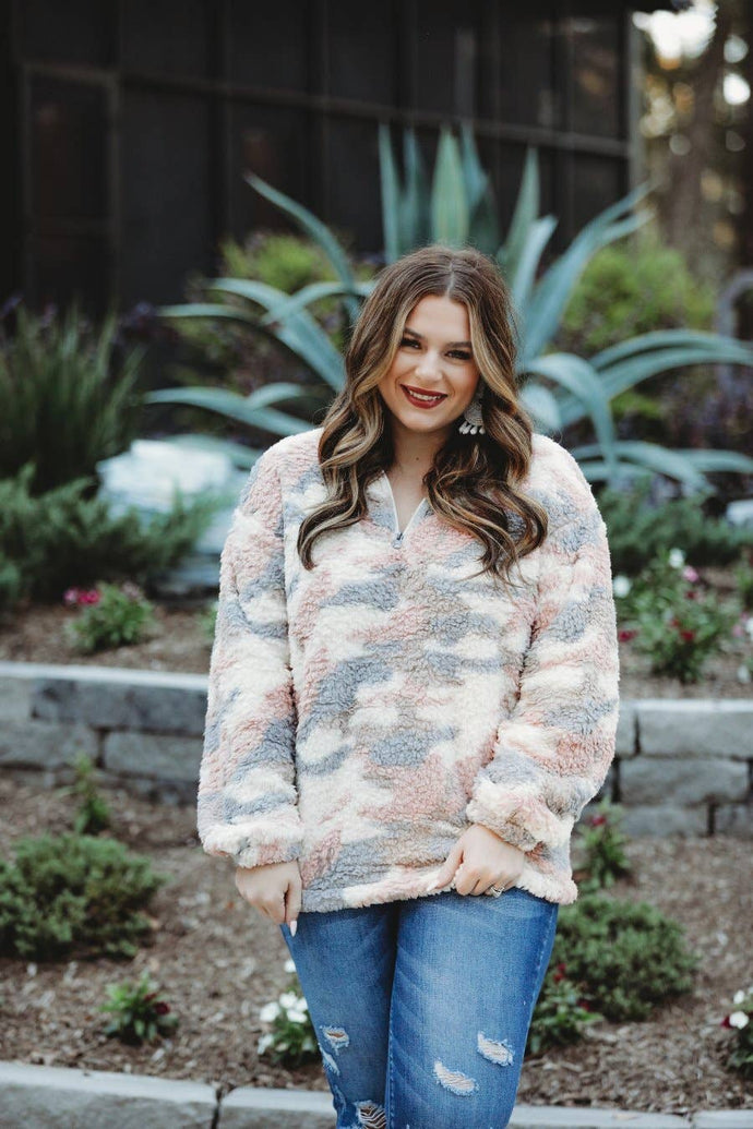 Denver Pink Camo Pullover