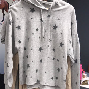 Star Print Hoodie