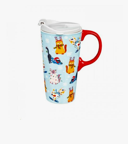 Merry Catmas Boxed Travel Mug