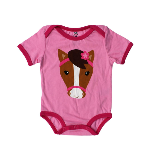 652 Pink Horse Bodysuit