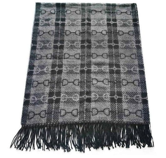 648 AWST Snaffle Bit Plaid Scarf