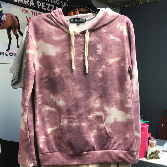 Tie Dye Hoodie Longsleeve Mauve